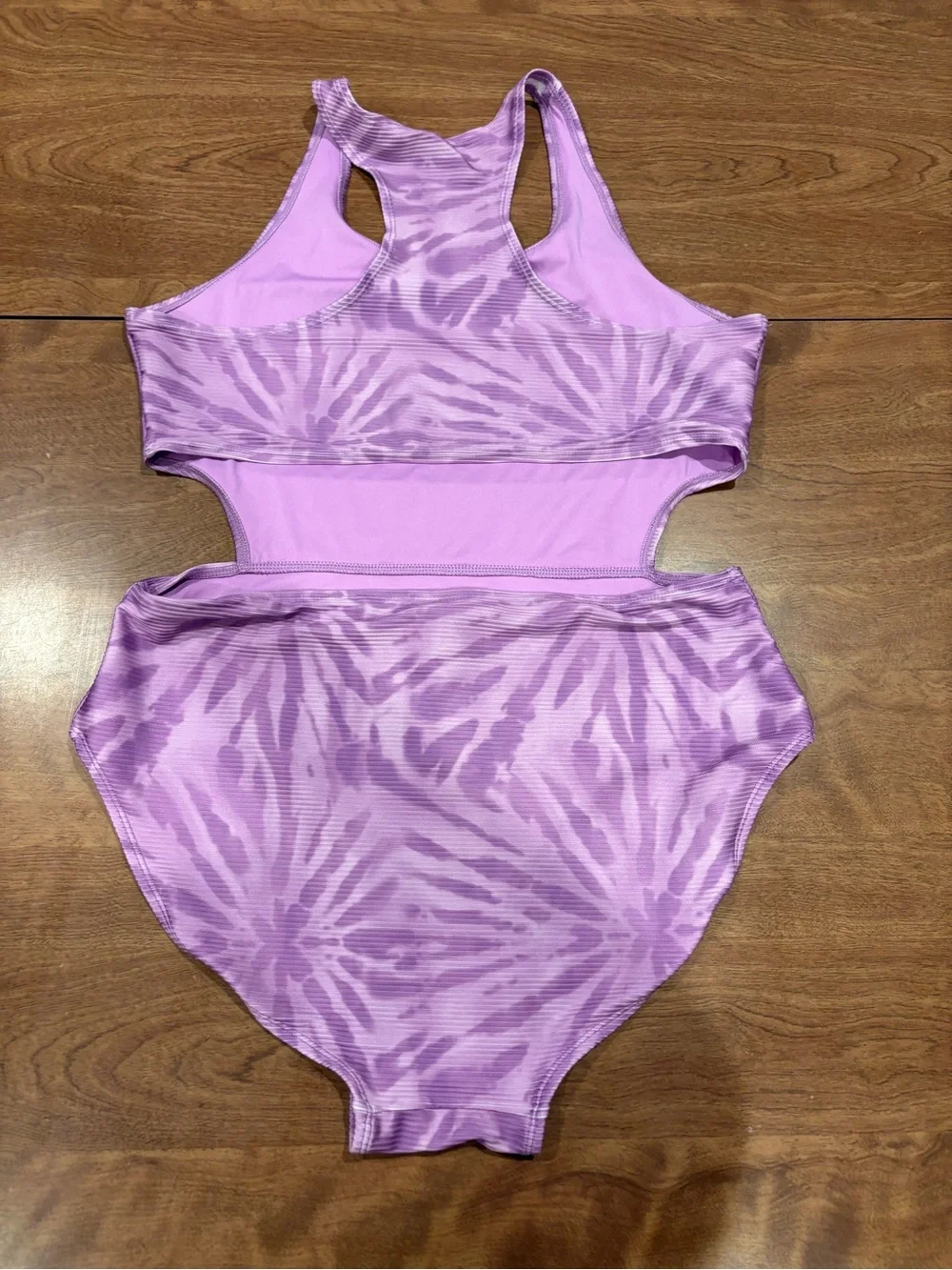 There Abouts Teen Lavender Tie-Dye Cutout One-Piece Swimsuit